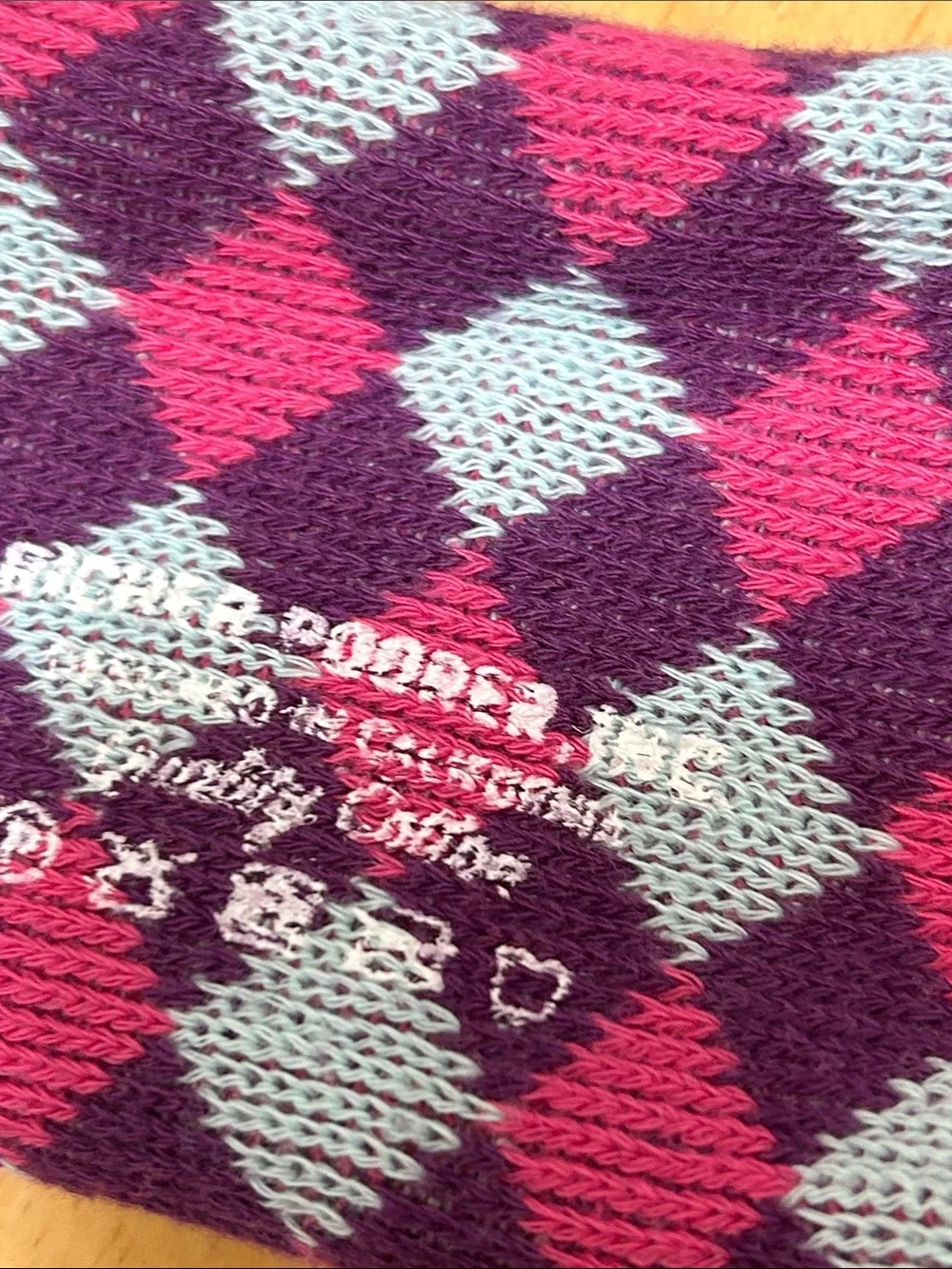 Richer Poorer Argyle Crew Socks - Pink, White & Purple (2 Pair)